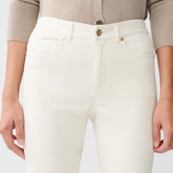 J. MCLAUGHLIN VELVET WATSON JEANS IN ECRU WHITE SIZE US 6 - Picture 2 of 6